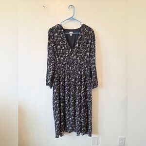 A New Day Floral Midi Dress Peasant Boho Cottagecore Prairie Lightweight XL